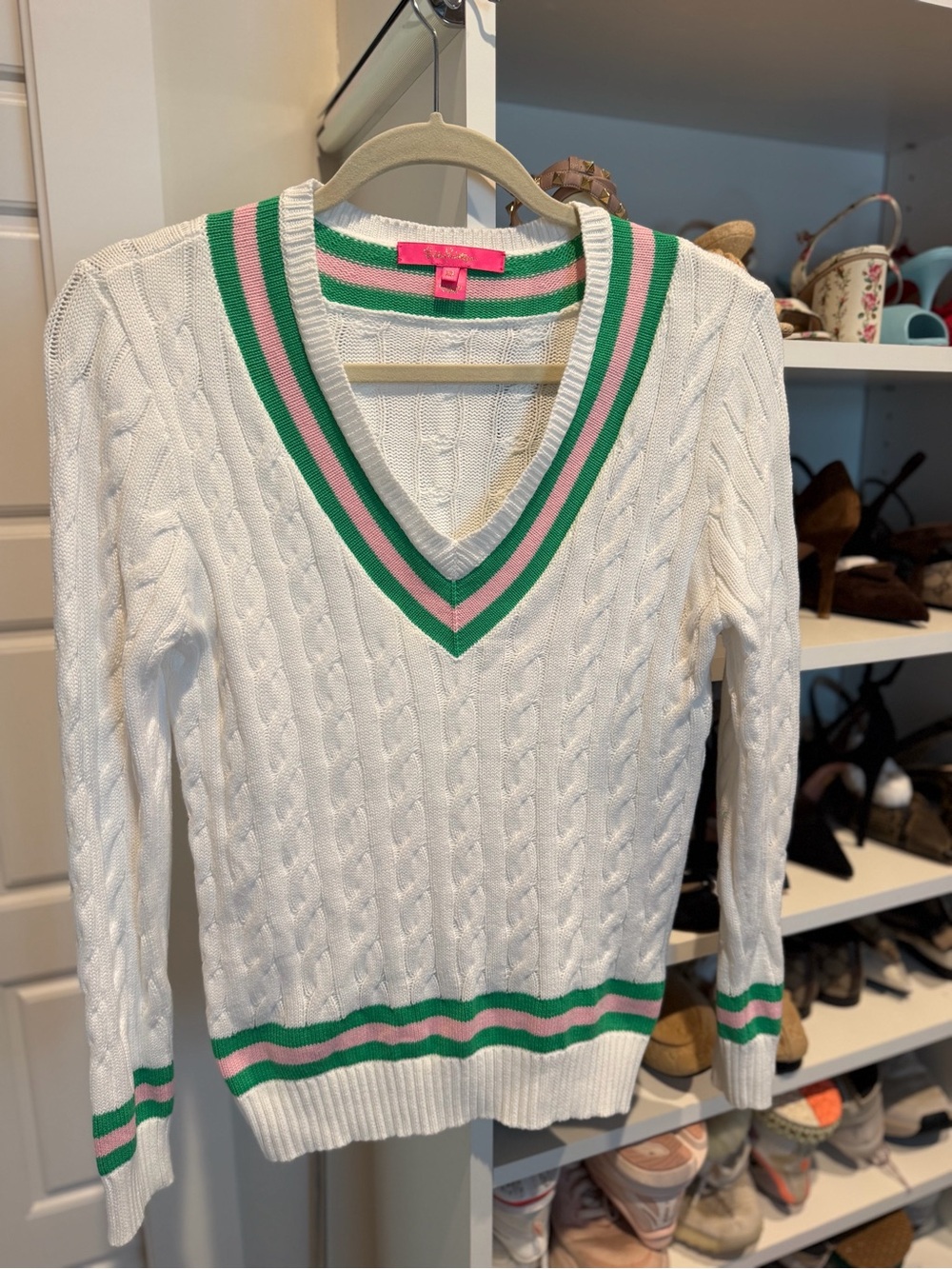 Lilly Pulitzer Brockton Sweater Cable Knit Sweater - Picture 4 of 6